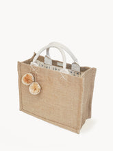 Load image into Gallery viewer, Jute Canvas Gift Bag With Pompom