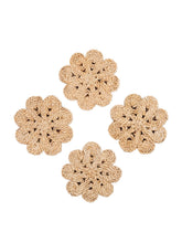 Load image into Gallery viewer, Jute Flower Drink Coaster (Set of 4)