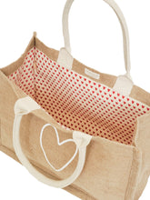 Load image into Gallery viewer, Jute Canvas Shopping Bag - Love