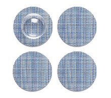 Load image into Gallery viewer, Mini Basketweave Chambray Coasters (Set of 4)