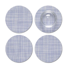 Load image into Gallery viewer, Mini Basketweave Periwinkle Coasters (Set of 4)