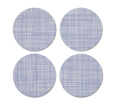 Load image into Gallery viewer, Mini Basketweave Periwinkle Coasters (Set of 4)