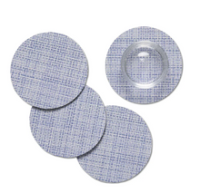 Load image into Gallery viewer, Mini Basketweave Periwinkle Coasters (Set of 4)