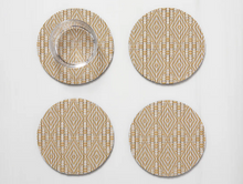 Load image into Gallery viewer, Boxwood Coasters Set of 4- Wheat
