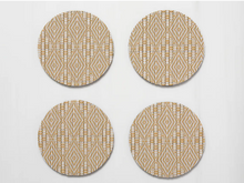 Load image into Gallery viewer, Boxwood Coasters Set of 4- Wheat
