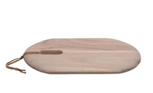 Load image into Gallery viewer, Acacia Wood Cutting Board with Leather Handle