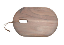 Load image into Gallery viewer, Acacia Wood Cutting Board with Leather Handle