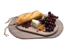 Load image into Gallery viewer, Acacia Wood Cutting Board with Leather Handle