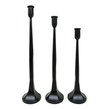 Load image into Gallery viewer, Cast Iron Taper Candle Holders, Set of 3