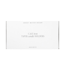 Load image into Gallery viewer, Cast Iron Taper Candle Holders, Set of 3