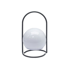 Load image into Gallery viewer, Gray Flameless Outdoor Lantern Circular Candle