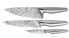 Load image into Gallery viewer, WMF Chef`s Edition Damasteel, 3-pcs Knife Set