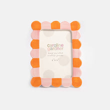 Load image into Gallery viewer, Pink/Orange Scalloped Picture Frame