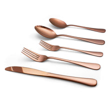 Load image into Gallery viewer, 20 Piece Rose Gold Flatware Set