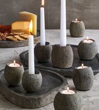 Load image into Gallery viewer, Stoneshard Carved Riverstone Candleholder