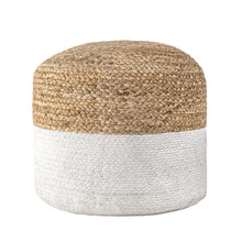Load image into Gallery viewer, Janis Braided Jute Filled Ottoman Pouf