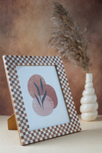 Load image into Gallery viewer, Checkered Bone & Wood Picture Frames