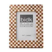 Load image into Gallery viewer, Checkered Bone & Wood Picture Frames