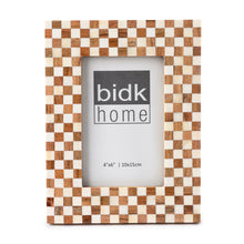 Load image into Gallery viewer, Checkered Bone & Wood Picture Frames