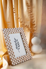 Load image into Gallery viewer, Checkered Bone & Wood Picture Frames