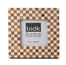 Load image into Gallery viewer, Checkered Bone & Wood Picture Frames