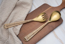 Load image into Gallery viewer, Brass Salad Servers