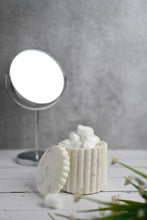 Load image into Gallery viewer, White Marble Canister w/ Grooving