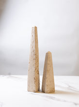 Load image into Gallery viewer, Travertine Obelisk Decorative Object