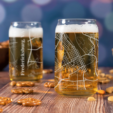 Load image into Gallery viewer, Beacon Engraved Map Can Beer Glass