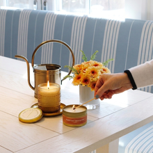 Load image into Gallery viewer, Golden Grace Fall Soy Candle in Hobnail Drinking Glass