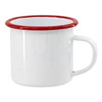 Load image into Gallery viewer, Zip Code Custom Mug - Enamelware Camper 12oz.: Red lip