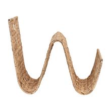 Load image into Gallery viewer, Hand-Woven Water Hyacinth & Metal Tray/Magazine Holder