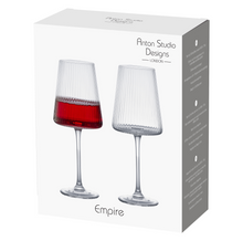 Load image into Gallery viewer, Empire Wine Glasses Clear – Set of 2