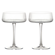 Load image into Gallery viewer, Empire Champagne Saucers Clear – Set of 2