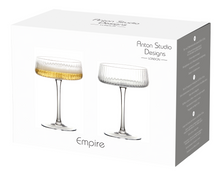 Load image into Gallery viewer, Empire Champagne Saucers Clear – Set of 2
