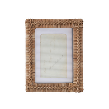 Load image into Gallery viewer, Hand-Woven Rattan Photo Frame
