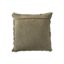 Load image into Gallery viewer, 20" Square Stonewashed Linen Pillow w/ Fringe