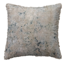 Load image into Gallery viewer, 24" Square Cotton Velvet Printed Pillow with Design & Fringee
