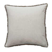 Load image into Gallery viewer, 24" Square Cotton Velvet Printed Pillow with Design & Fringee