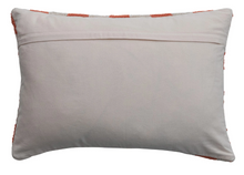 Load image into Gallery viewer, Cotton Crocheted Check Lumbar Pillow w/ Embroidered "All You Need Is Love"