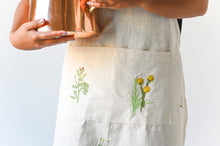 Load image into Gallery viewer, Botanical Embroidered Apron
