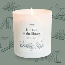 Load image into Gallery viewer, Late Fees at the Library Candle