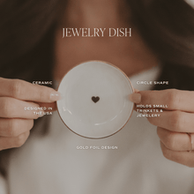 Load image into Gallery viewer, Gold Heart Jewelry Dish