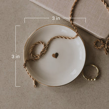 Load image into Gallery viewer, Gold Heart Jewelry Dish