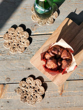 Load image into Gallery viewer, Jute Flower Drink Coaster (Set of 4)