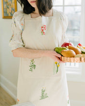 Load image into Gallery viewer, Botanical Embroidered Apron