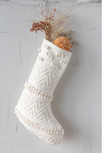 Load image into Gallery viewer, Woven Cotton Blend Christmas Stocking