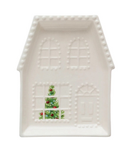 Load image into Gallery viewer, Embossed Stoneware House Plate