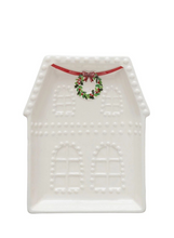 Load image into Gallery viewer, Embossed Stoneware House Plate