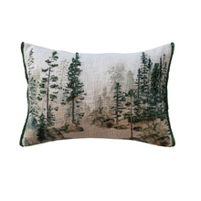 Load image into Gallery viewer, Cotton Printed Lumbar Pillow w/ Trees